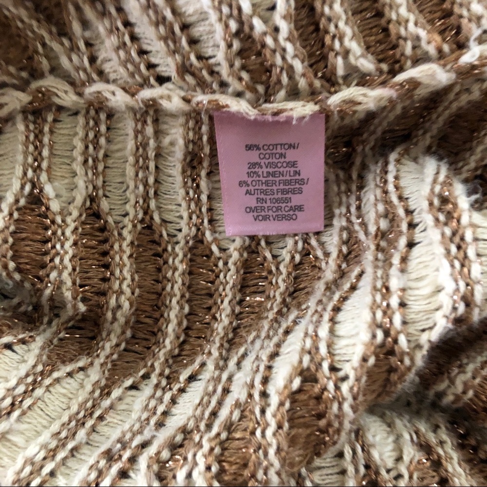 Calypso St. Barth Cream Gold long open cardigan - Picture 7 of 8